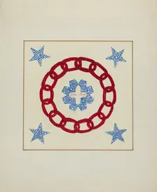 Pieced Autograph Quilt (1 Square), c. 1936. Creators: Cornelius Christoffels, Margaret Linsley