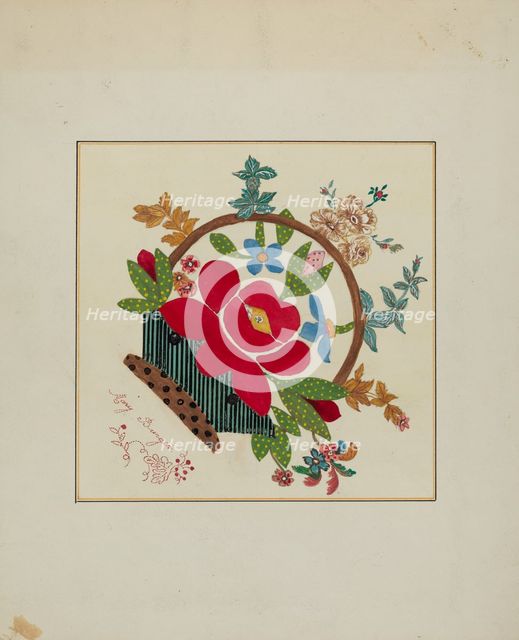 Pieced Autograph Quilt (1 Square), c. 1936. Creators: Cornelius Christoffels, Margaret Linsley.