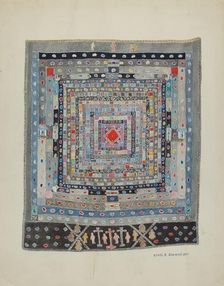 Pieced Bed Cover, 1937. Creator: Ethel Dougan