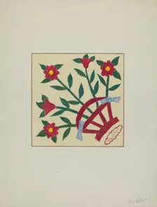 Pieced Quilt (1 Square), c. 1940. Creator: William Herbert