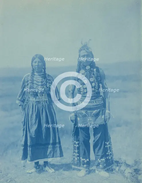 Piegan Man and Woman, 1905-1911. Creator: Edward Sheriff Curtis.