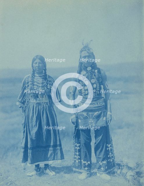 Piegan Man and Woman, 1905-1911. Creator: Edward Sheriff Curtis.