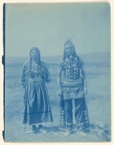 Piegan Man and Woman, 1905-1911. Creator: Edward Sheriff Curtis