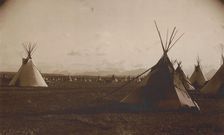 Piegan encampment, c1900. Creator: Edward Sheriff Curtis