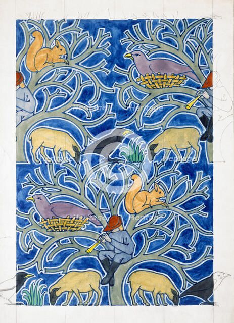 'Pied Piper of the Animals', c1870-1941. Artist: Charles Francis Annesley Voysey