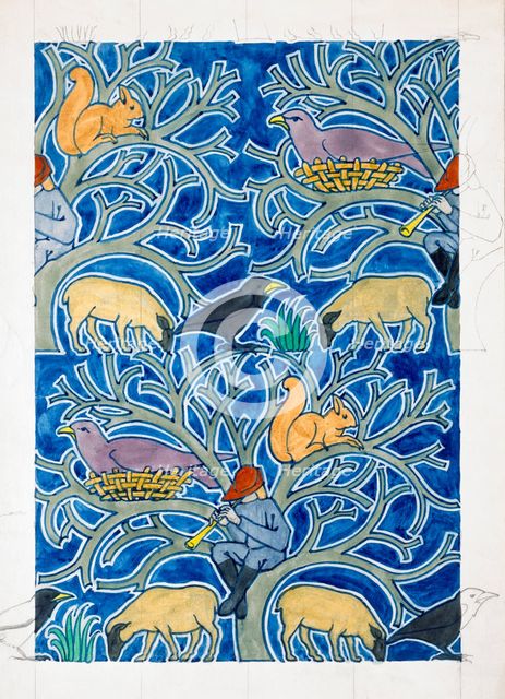 'Pied Piper of the Animals', c1870-1941. Creator: Charles Francis Annesley Voysey.