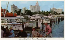 Pier 5, City Yacht Basin, Miami, Florida, USA, 1954