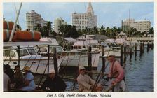 Pier 5, City Yacht Basin, Miami, Florida, USA, 1954