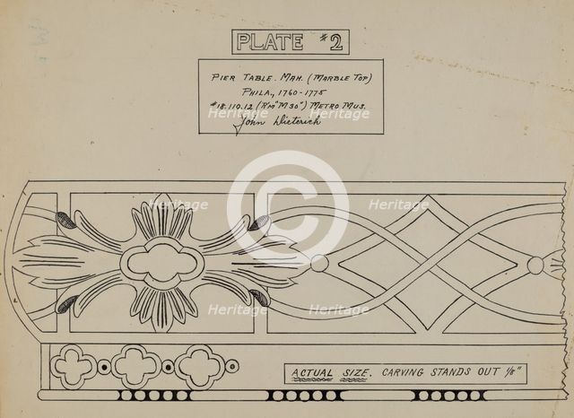 Pier Table, 1935/1942. Creator: John Dieterich.