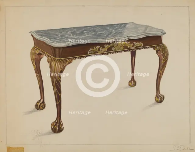 Pier Table, c. 1936. Creator: Nicholas Gorid.