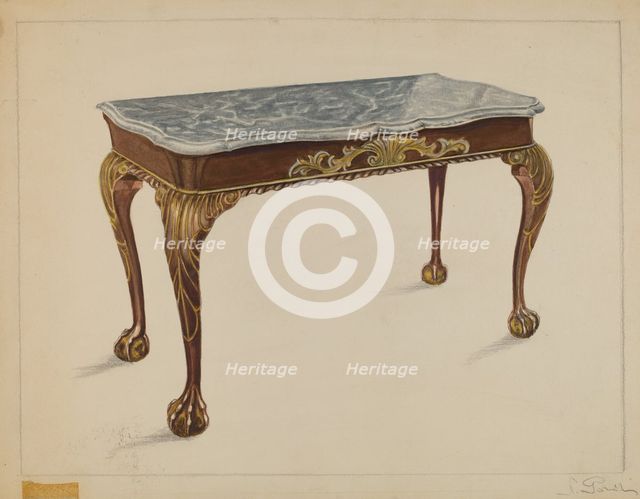 Pier Table, c. 1936. Creator: Nicholas Gorid.