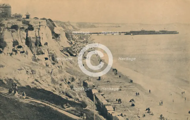 'Pier and Sands from Dudley Chine (Boscombe Pier in distance)', 1929. Artist: Unknown.