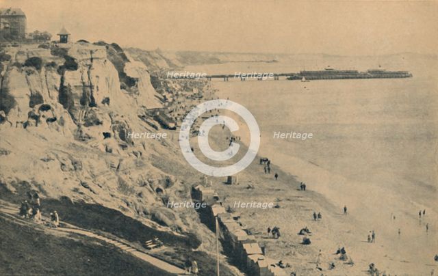 'Pier and Sands from Dudley Chine (Boscombe Pier in distance)', 1929. Artist: Unknown.