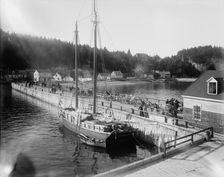 Pier at Murray Bay, St. Lawrence River, between 1890 and 1901. Creator: Unknown