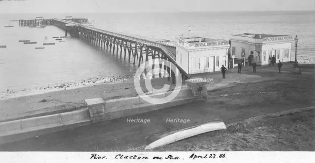 'Pier Clacton on Sea, April 23 1886'. Artist: Unknown.