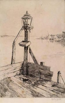 Pier End, Kippford, 1908. Creator: Martin Hardie