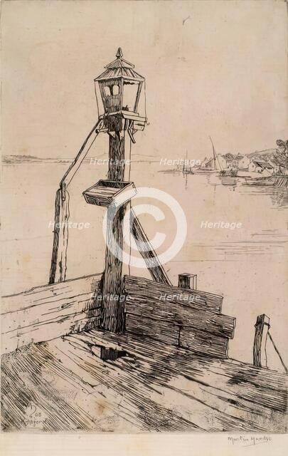 Pier End, Kippford, 1908. Creator: Martin Hardie.