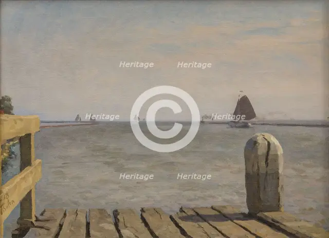 Pier in Enkhuizen, 1918. Creator: Tholen, Willem Bastiaan (1860-1931).