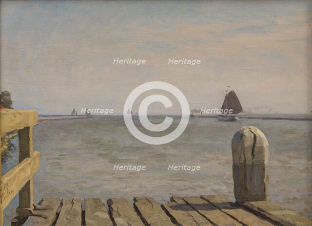 Pier in Enkhuizen, 1918. Creator: Tholen, Willem Bastiaan (1860-1931).