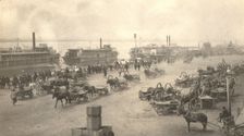 Pier of the city of Blagoveshchensk, 1909. Creator: Vladimir Ivanovich Fedorov