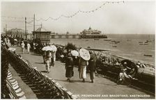 Pier, promenade and bandstand, Eastbourne, Sussex, c1920s(?)