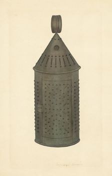 Pierced Tin Lantern, 1935/1942. Creator: Francis Bruner