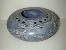 Pierced Blue Pot with Animals and Vegetal Scroll, Iran, last quarter 11th or 12th century. Creator: Unknown
