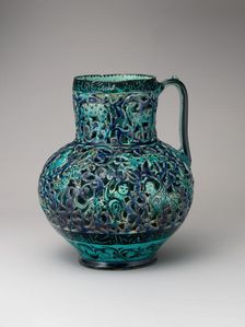 Pierced Jug with Harpies and Sphinxes, Iran, dated A.H. 612/ A.D. 1215-16. Creator: Unknown