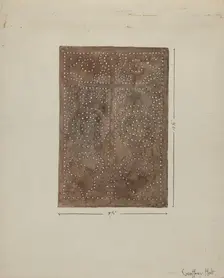 Pierced Metal Screen from Confessional, c. 1936. Creator: Geoffrey Holt