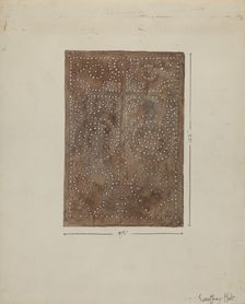 Pierced Metal Screen from Confessional, c. 1936. Creator: Geoffrey Holt