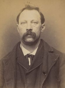 Pierlay. Louis, Victor. 53 ans, né à Paris XVIle. Sculpteur. Anarchiste. 8/3/94., 1894. Creator: Alphonse Bertillon
