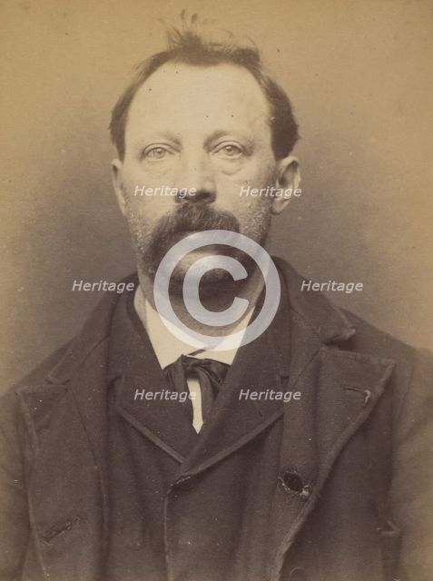 Pierlay. Louis, Victor. 53 ans, né à Paris XVIle. Sculpteur. Anarchiste. 8/3/94., 1894. Creator: Alphonse Bertillon.