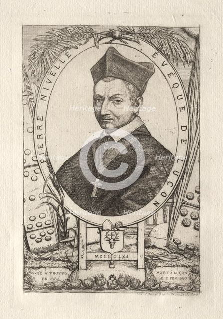 Pierre Nivelle, Bishop of Luçon, 1861. Creator: Charles Meryon (French, 1821-1868).