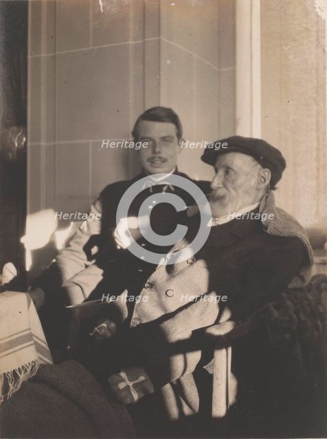 Pierre-Auguste and Jean Renoir, c. 1916. Creator: Bonnard, Pierre (1867-1947).