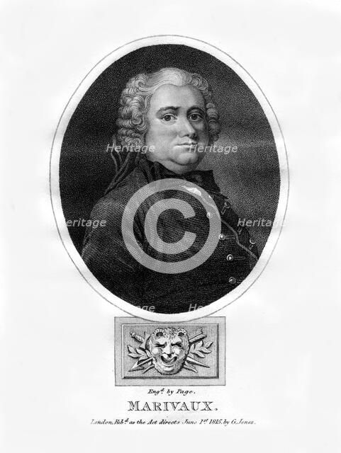 Pierre Carlet de Chamblain de Marivaux, French novelist and dramatist, (1815).Artist: Page