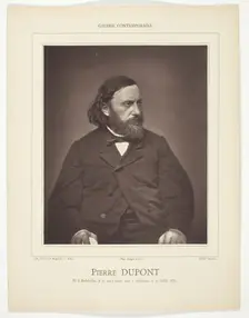 Pierre Dupont, c. 1876. Creator: Etienne Carjat