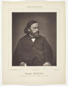 Pierre Dupont, c. 1876. Creator: Etienne Carjat