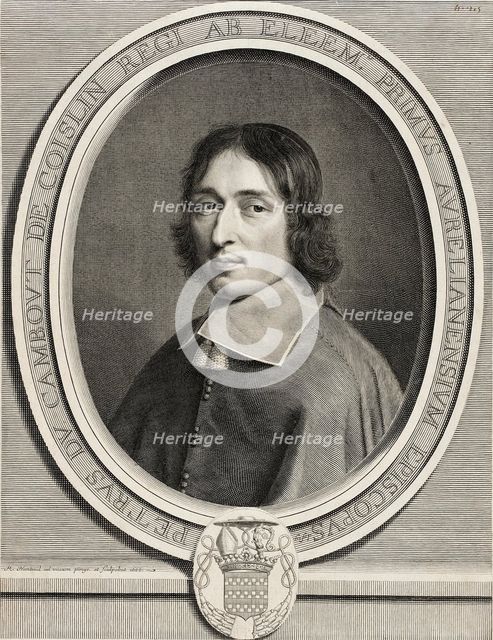 Pierre de Cambout, Cardinal de Coislin, 1666. Creator: Robert Nanteuil.