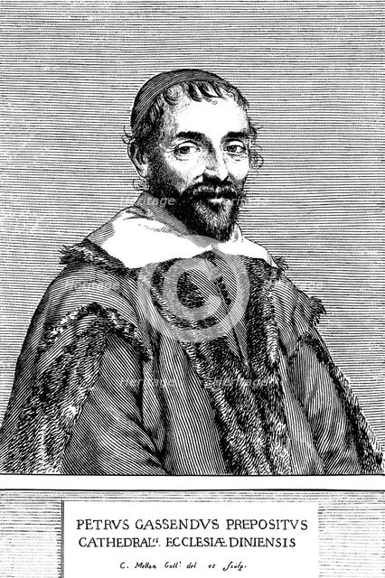 Pierre Gassendi, French philosopher, scientist, astronomer, and mathematician, 17th century.  Artist: Claude Mellan