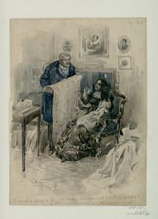 Pierre in the family. Epilogue. Illustration for the novel War and Peace by Leo Tolstoy, 1911-1912. Creator: Apsit, Alexander Petrovich (1880-1944)