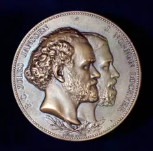 Pierre Janssen and Joseph Norman Lockyer, French and English astronomers, 1868. Creator: Unknown