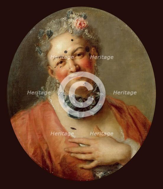 Pierre Jélyotte (1713-1797) in the Role of the Nymph Plataea in Comic Opera Platée ou Junon jalouse