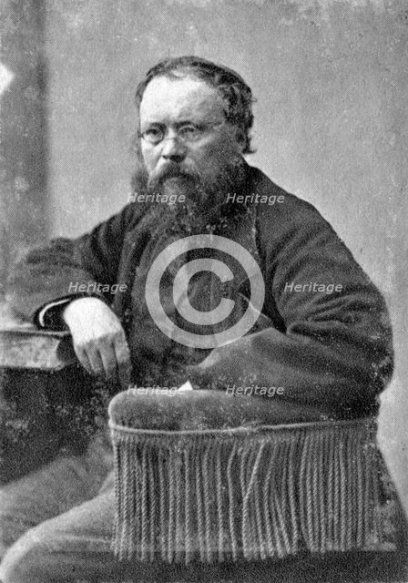 Pierre Joseph Proudhon, French mulualist political philosopher, c1845-1868. Artist: Unknown