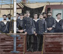 Pierre Loti aboard the gunboat Javelot, 1892. Creator: Unknown