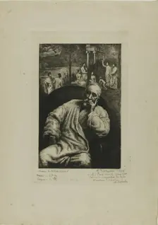 Pierre Puvis de Chavannes, Portrait and Composition, 1895. Creator: Marcellin Desboutin