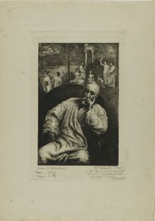 Pierre Puvis de Chavannes, Portrait and Composition, 1895. Creator: Marcellin Desboutin