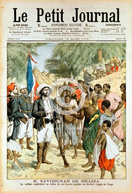 Pierre-Paul-Francois-Camille Savorgnan de Brazza, French explorer and founder of Brazzaville, 1905. Artist: Unknown