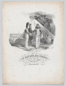 Pierre's Return or The Soldier's Vacation, possibly 1829. Creator: Hippolyte Bellangé
