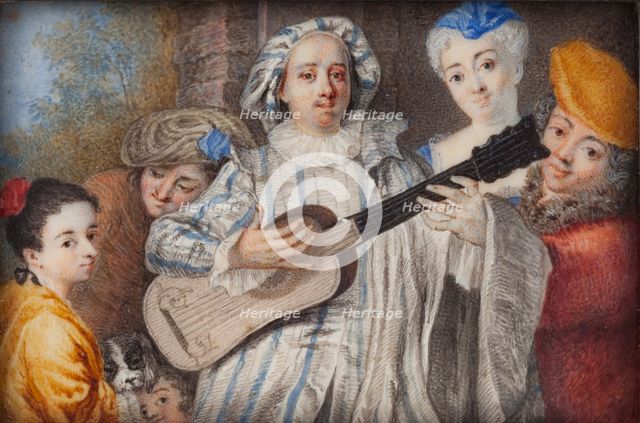 Pierre Sirois with his children, c1710s. Creator: Unknown.