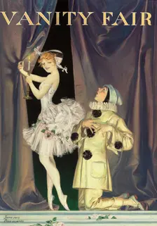 Pierrot and Columbine. Vanity Fair magazine cover, 1915